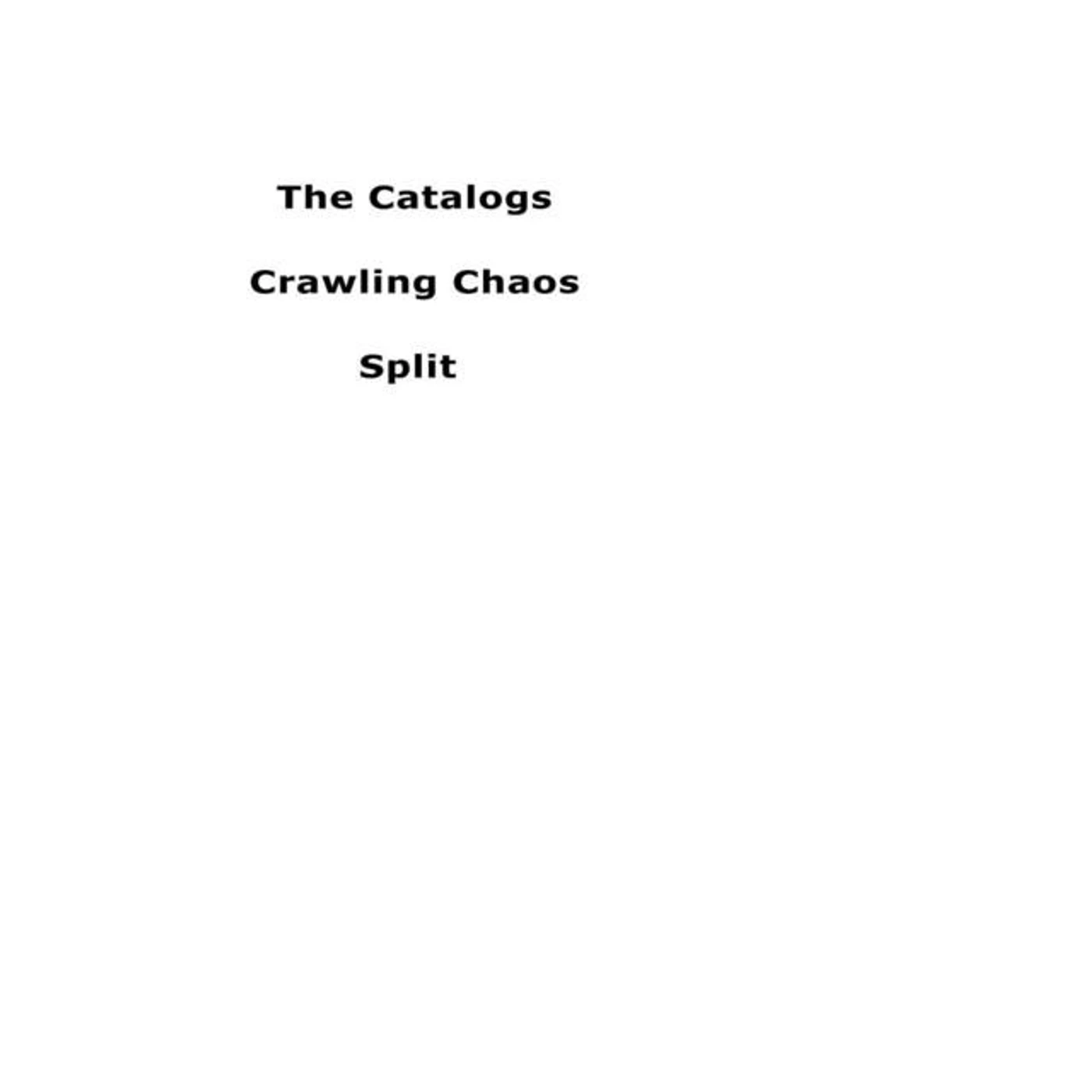 The Catalogs