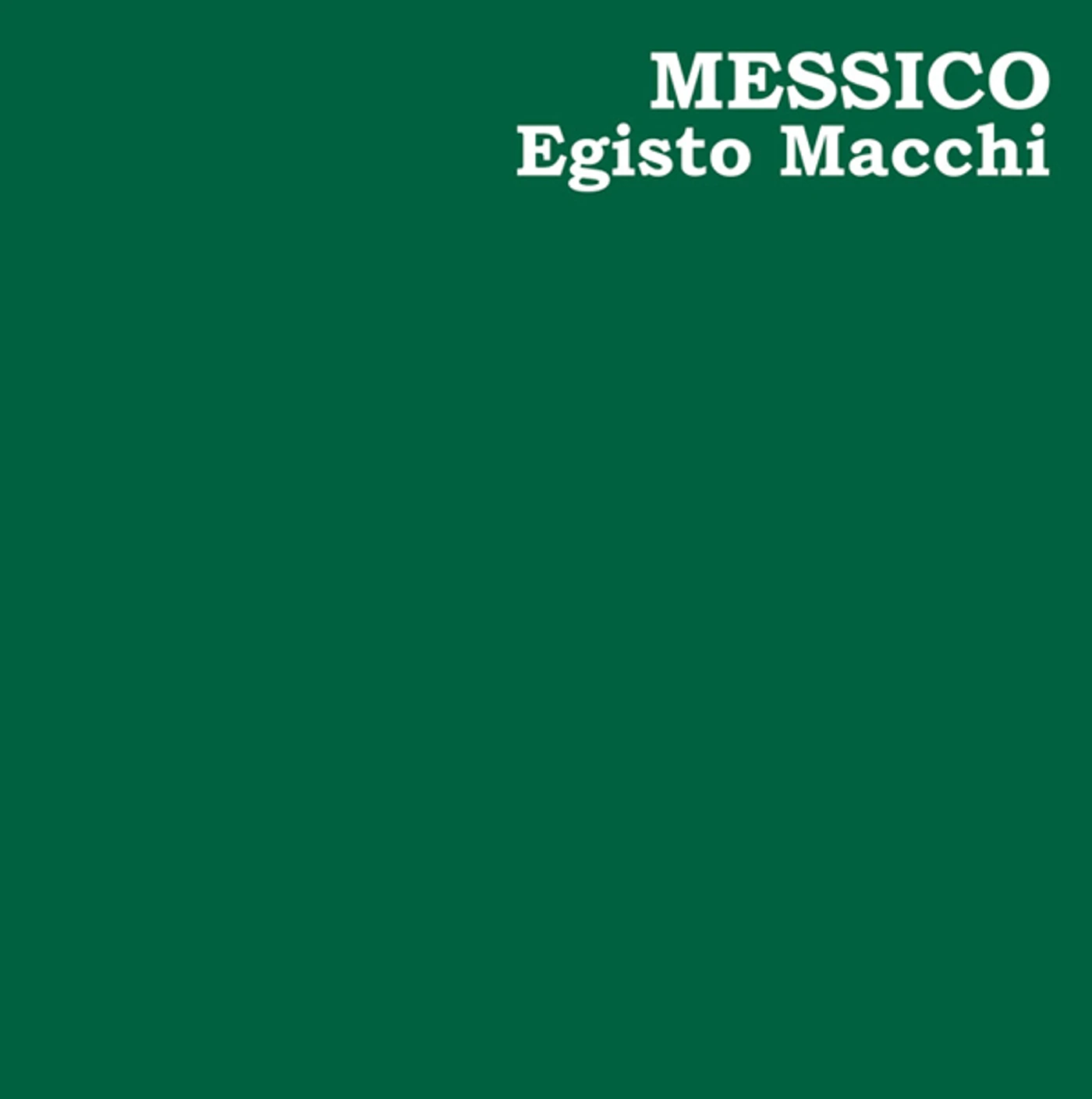 Egisto Macchi Messico Vinyl Record