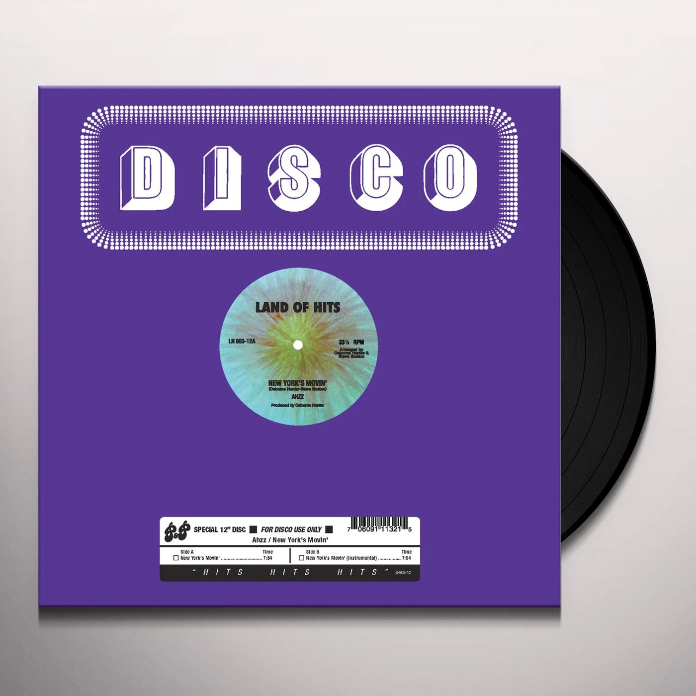 Ahzz NEW YORK'S MOVIN / NEW YORK'S MOVIN (INSTRUMENTAL) Vinyl Record