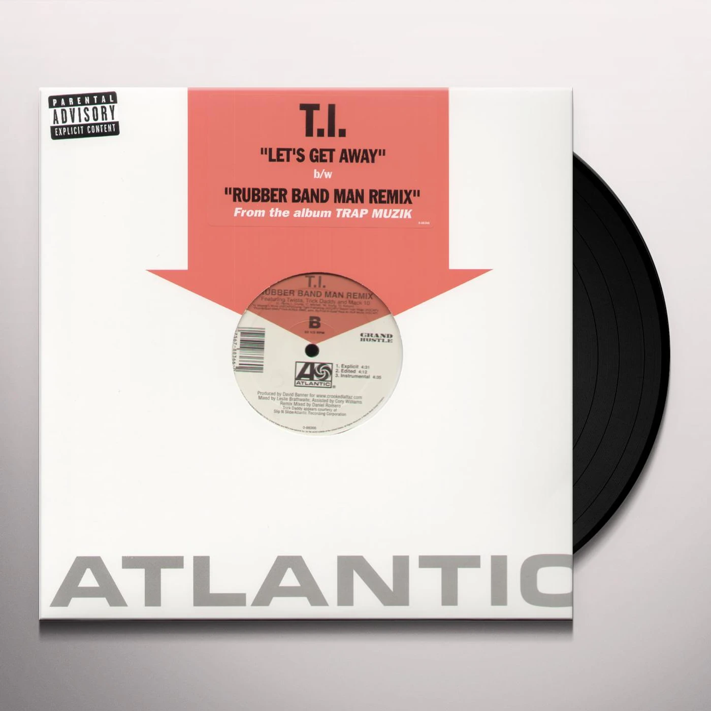 T.I. LET'S GET AWAY (X3) / DOIN MY JOB (X3) Vinyl Record