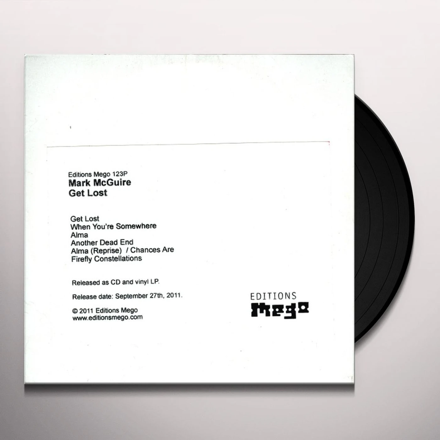 Mark McGuire Get Lost Vinyl Record